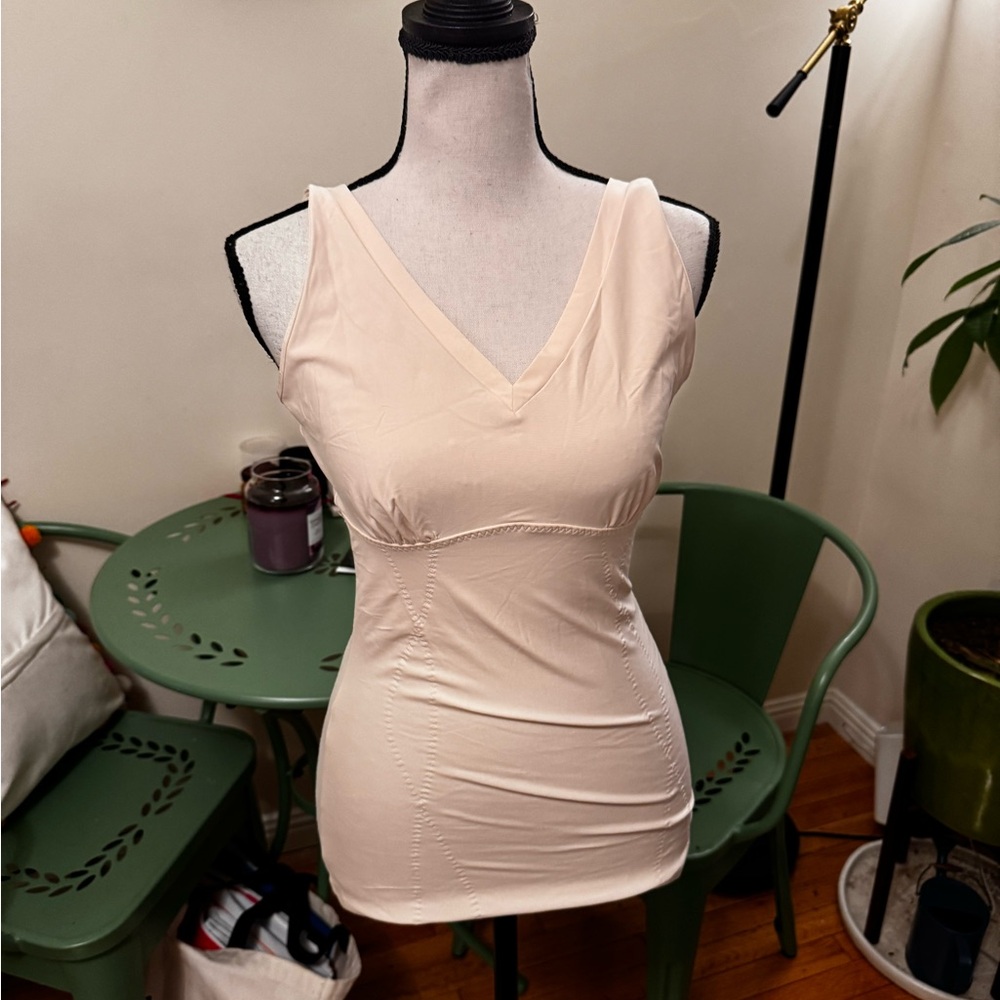 SPANX Cream V-Neck Top
